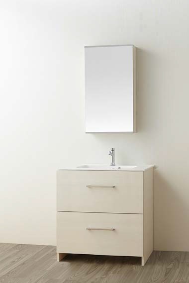 ###三栄水栓/SANEI【WF019S2-750-IV-T1】(木目ホワイト) 洗面化粧台 (鏡付)〔FA〕の通販は