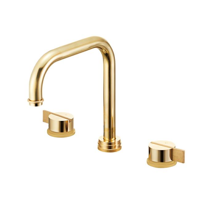 ≧三栄水栓/SANEI 水栓金具【K5541N-NCU-13】ツーバルブ洗面混合栓(共用形) ブラス 受注生産〔EA〕