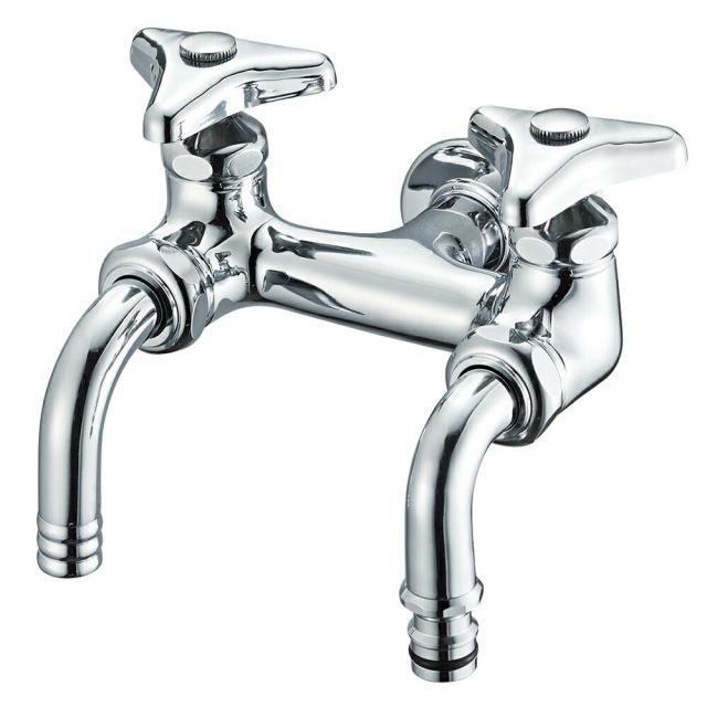 三栄水栓/SANEI 水栓金具【F136V-13】散水用二口ホーム水栓(固定コマ仕様)〔FA〕