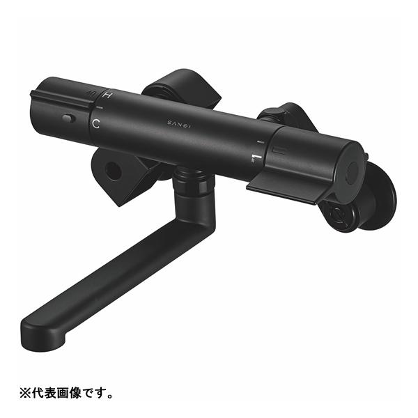 ###三栄水栓/SANEI 水栓金具【K18CK-MDP】サーモ混合栓 マットブラック 寒冷地用 受注生産〔FA〕 32,772円