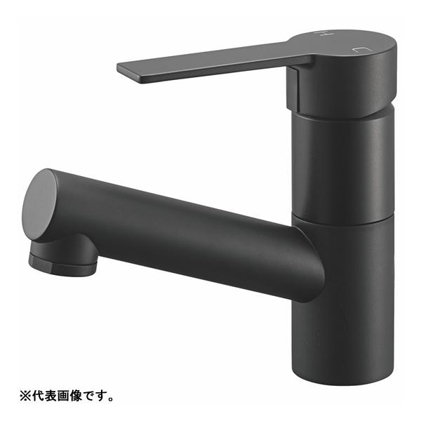 ###三栄水栓/SANEI 水栓金具【K475ENJK-1-MDP】シングルワンホール洗面混合栓 マットブラック ポップアップなし column 寒冷地用 受注生産〔FA〕の通販は