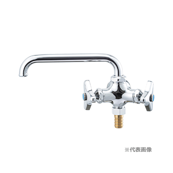 ≦三栄水栓/SANEI 水栓金具【E20AK-13】寒冷地 二口横形自在水栓〔HE〕