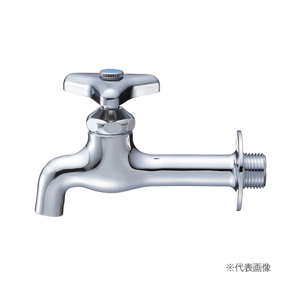 三栄水栓/SANEI 水栓金具【Y20J-25】胴長横水栓 (固定コマ仕様)(共用形)〔FA〕