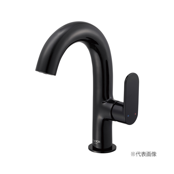 ≧三栄水栓/SANEI【K4781NJK-DJP-13】漆黒 シングルワンホール洗面混合栓 寒冷地用 受注生産〔EA〕