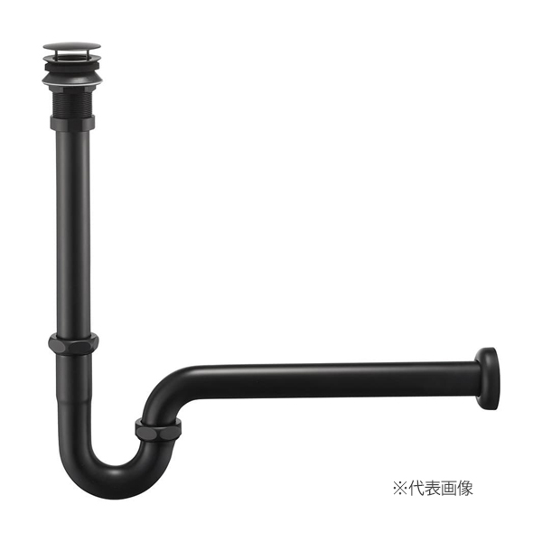 三栄水栓/SANEI【H750-MDP-32】アフレナシP落とし穴 つや消し黒いこと 受注生み出すこと〔FA〕