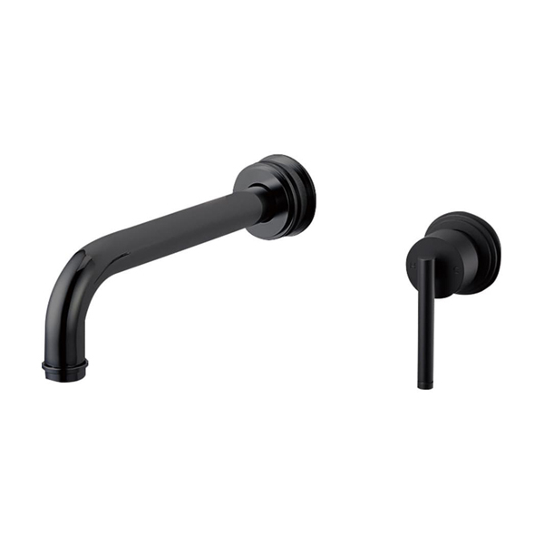 ≧三栄水栓/SANEI【K47450-S-MDP-13】シングル洗面混合栓(壁出) マットブラック 受注生産〔EA〕