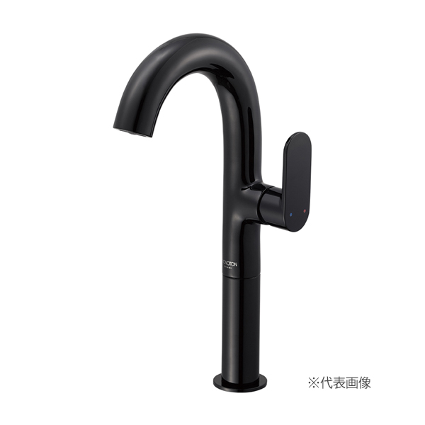 ≧三栄水栓/SANEI【K4781NJK-2T-DJP-13】シングルワンホール洗面混合栓 漆黒 寒冷地用 受注生産〔EA〕