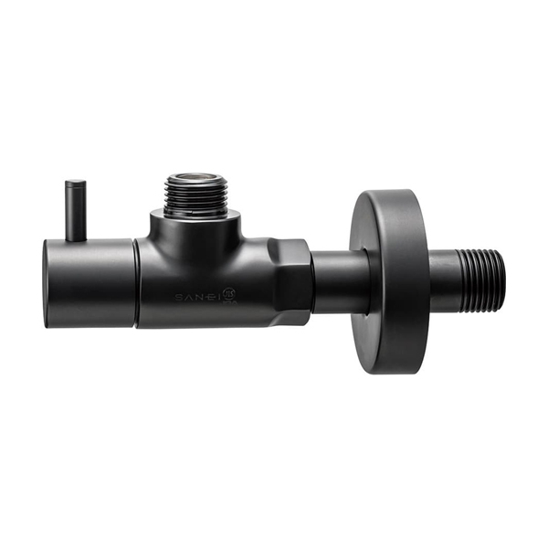 三栄水栓/SANEI【V2261-X2-MDP-13】止水栓本体(共用形) マットブラック 受注生産〔FA〕