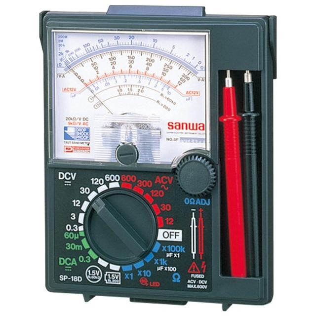 Я三和電気計器 【SP-18D-P】アナログマルチテスタ 耐衝撃メータ ケース一体型の通販は