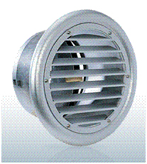 西邦工業【SCD250C】内向ガラリ型・防火ダンパー付外壁用アルミ製換気口・フラットグリル〔HF〕