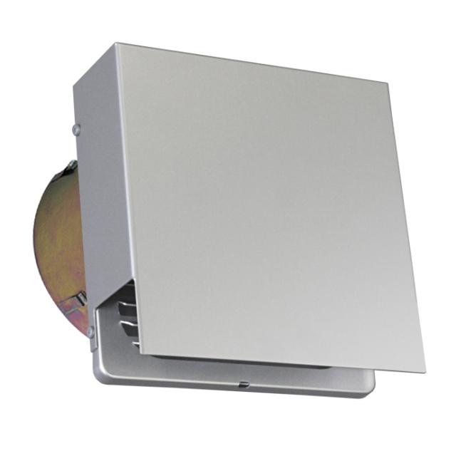 西邦工業 【KXUD125C】角型フラットフード・防火ダンパー付 防火ダンパー付 外壁用アルミ製換気口〔HF〕