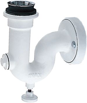 INAX/LIXIL 水栓金具【SF-20PA-P】掃除流し用床排水Ｐトラップ 塩ビ管VU/VP65用〔IE〕