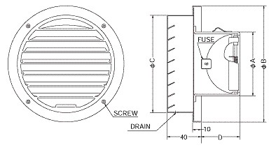 柔らかい 西邦工業 SEIHO SVD250AC 外壁用アルミ製換気口 (ベント