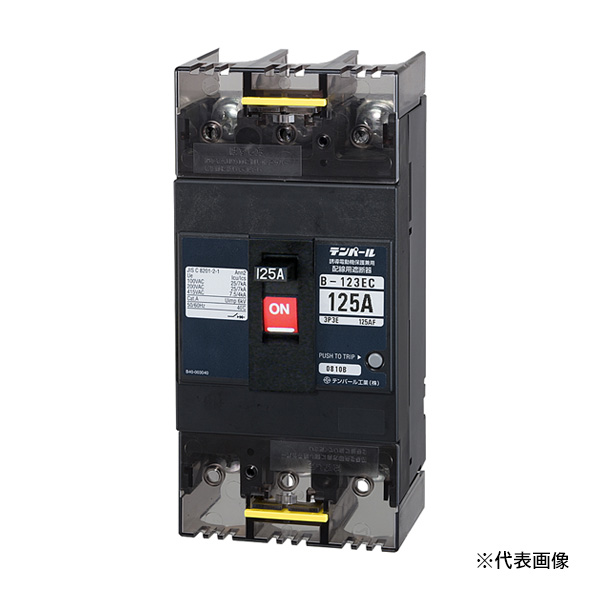 Яテンパール工業 【B123EC12】Eシリーズ(経済タイプ) 配線用遮断器 B-123EC 125A 表面形