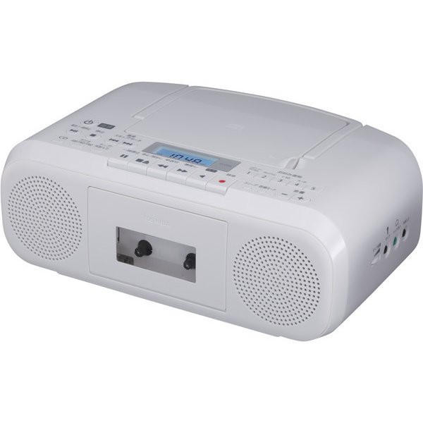 ω東芝 オーディオホワイト CDラジカセ CDラジオカセットレコーダー