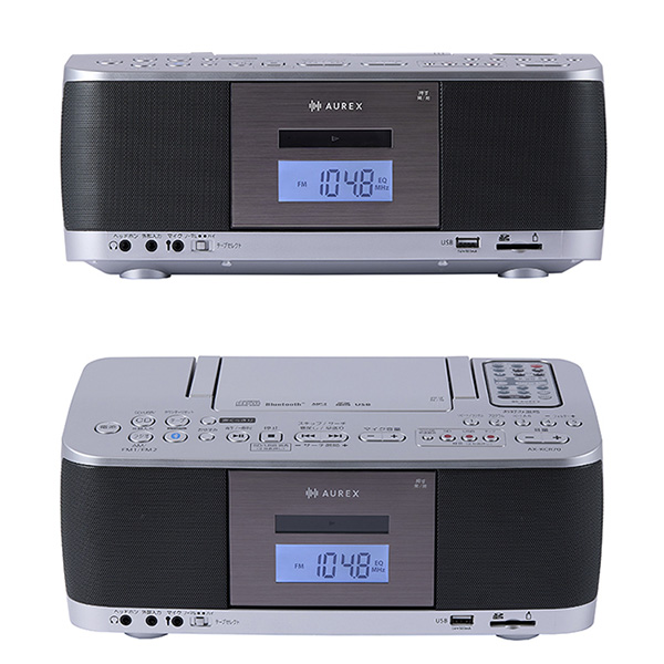 ω東芝 オーディオ【AX-KCR70(S)】シルバー SD/USB/CDラジオカセット