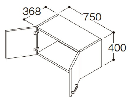 ●TOTO 洗面化粧台【LWPB075ANA2A】ウォールキャビネット Vシリーズ 扉カラー：ホワイト 間口750mm〔JB〕