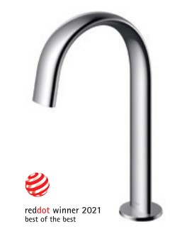 πTOTO 水栓金具【TLE24SM1W】(TLE03505JA+TLE24007J)アクアオート 台付自動水栓 Mサイズ コンテンポラリタイプ (オーバル) 発電タイプ 単水栓〔HC〕