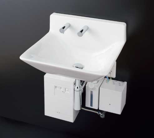 TOTO セット品番【LSF135CCR】壁掛ハイバック洗面器セット一式 自動水