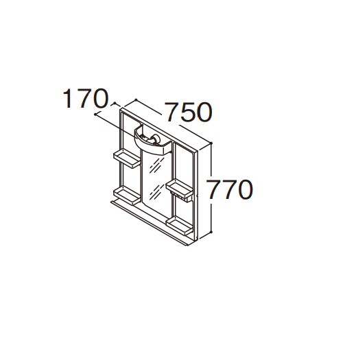 ###TOTO 【LMFS075A1GDC1G】化粧鏡 一面鏡 オクターブLite LEDランプ エコミラーあり 間口750mm〔GA〕