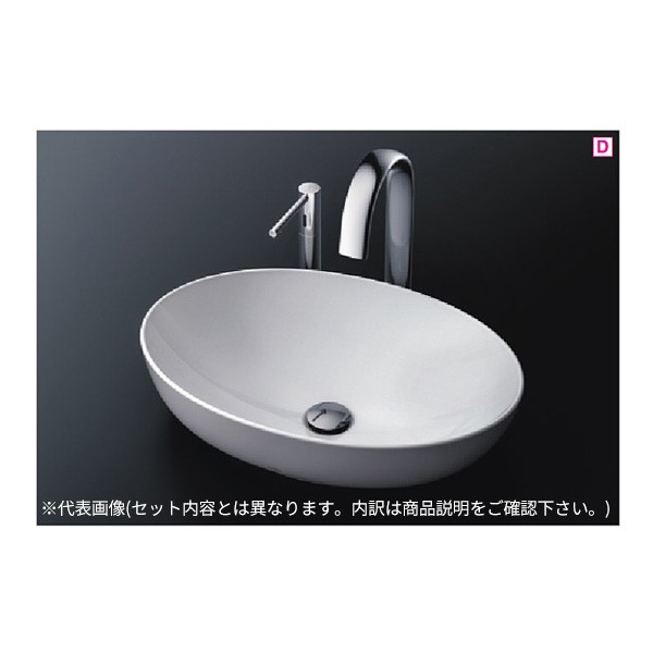 ###TOTO セット品番【LS706#NW1+TLG11305J】カウンター式洗面器 ベッセル式 ホワイト 台付シングル混合水栓(エコシングル) 床排水金具(S