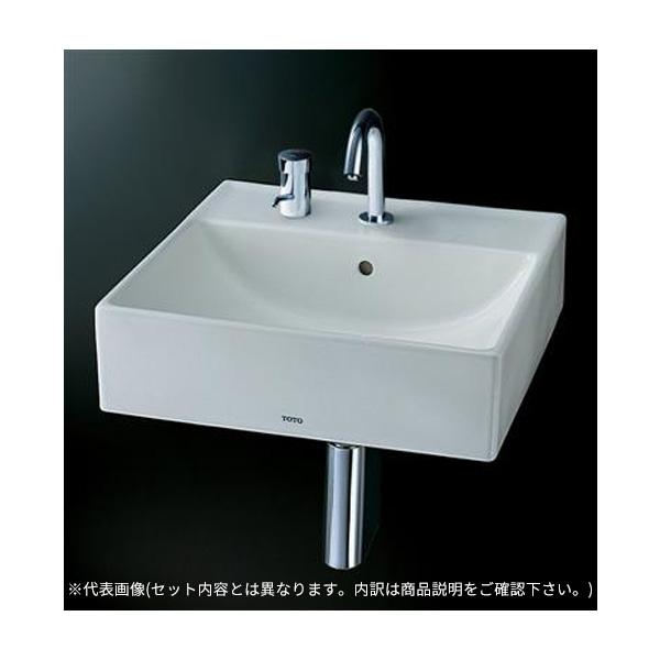 ###TOTO セット品番【L710CM+TLE25SS1A】カウンター式洗面器 ベッセル式 台付自動水栓(単水栓・AC100V) アクアオート 壁排水金具(Pトラップ) 180,070円