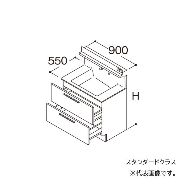 ###TOTO 【LDSFB090CCLAN2A】洗面化粧台 スタンダード オクターブ 2段引き出し 左側回避 カウンター高さ850 間口900 一般地 受注約1週〔GA〕 184,195円