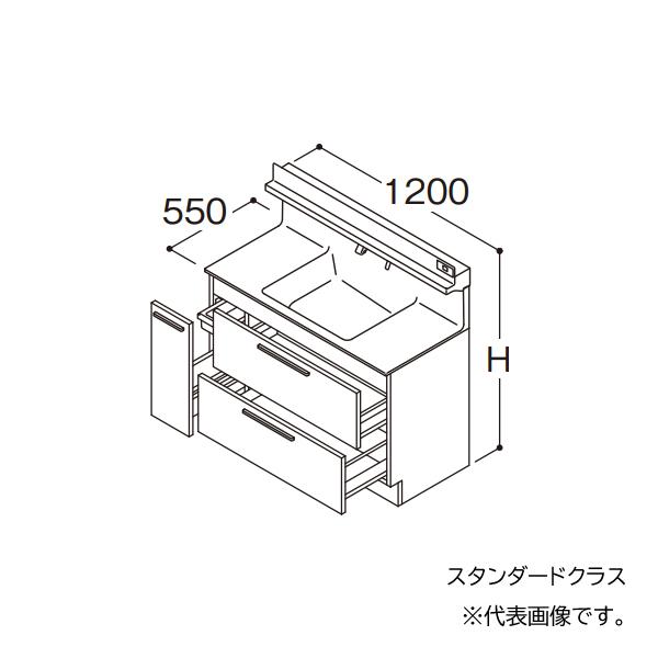 ###TOTO 【LDSFB120BDLBN2A】洗面化粧台 スタンダード オクターブ 3Wayキャビネット 左側回避 カウンター高さ800 間口1200 一般地 受注生産〔GA〕