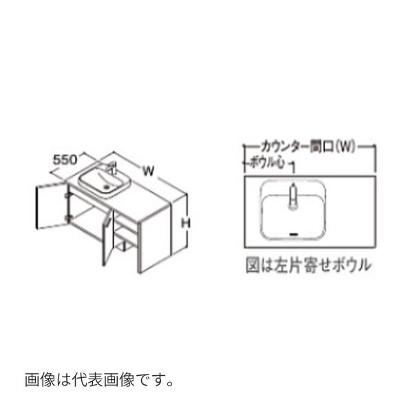 ●TOTO 【LDSZB120BE3R82】洗面化粧台 ドレーナ 2枚扉 木目調キャビネット 陶器製広ふかボウル 右片寄せ/回避なし 寒冷地 間口1000〜1200 受注約2週〔GG〕