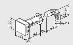 ♪パーパス 給排気関連部材【TP-F6KT1N】FEトップ φ60角型トップセット