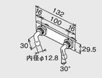 ###♪パーパス 配管接続部材【TP-S72PB〔S0279〕】ユニットバス貫通金具 1００ピッチ固定タイプ 壁厚み最大2０mmの通販は 5,341円