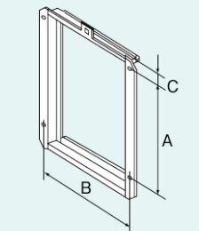 リンナイ【UX-U030-U】(21-1608) 扉内設置用取付BOX〔GH〕