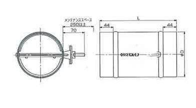 ユニックス【VD125C-SUS】風量調整ダンパー  受注生産〔HC〕