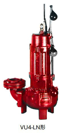 川本ポンプ【VU4-806-2.2LN(フランジタイプ)】60Hz 汚物水中ポンプ 4極三相200V 2.2kW 自動交互内蔵型 VU4形 ボルテックスタイプ〔GF〕の通販は 128,714円