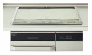 ●クリナップ IHクッキングヒーター【ZEDRZ6B17VSS-A】2口IH 楽らくIH 水無両面焼き レンジフード連動付〔FA〕