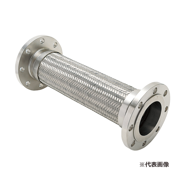 ゼンシン 【Z-5000-15-300】フレキシブルジョイント オールステンレス製フランジ型 長さ300L 口径15A(1/2インチ)