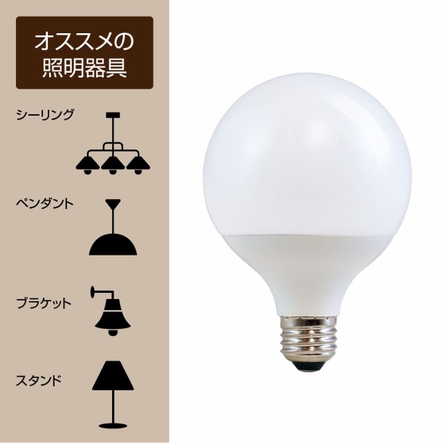 10個セット・1個当たり750円】LED電球 E26口金 ボール電球 広配光