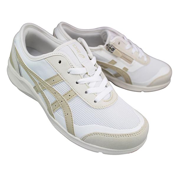 アシックス ウォーキングシューズ ハダシウォーカーW066 1292A066 23cm〜24.5cm レディース ローカットスニーカー シューズ 紐靴 3E相当 サイドファスナー
