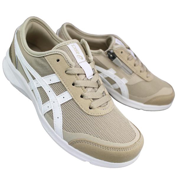 アシックス ウォーキングシューズ ハダシウォーカーW066 1292A066 23cm〜24.5cm レディース ローカットスニーカー シューズ 紐靴 3E相当 サイドファスナー