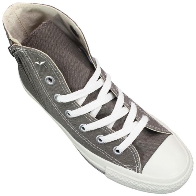 コンバース CONVERSE ハイカットスニーカー オールスター NC Z HI オフホワイト・ダークトープ・ペールパープル 23.5cm〜24.5cm レディース スニーカー 運動靴 紐靴 履きやすい靴 キャンバス ファスナー付き ALL STAR NC Z HI