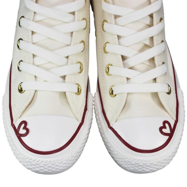 コンバース CONVERSE ハイカットスニーカー オールスター PLTS ハートポイント ハイ 23.5cm 24cm レディース スニーカー カジュアルシューズ ハイカットスニーカー 運動靴 紐靴 厚底スニーカー 厚底シューズ キャンバス