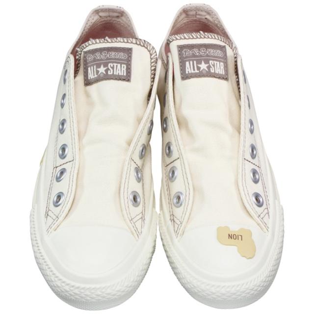 コンバース CONVERSE スニーカー オールスター BSスリップ OX/たべっ子どうぶつ オフホワイト 23.5cm・24cm レディース ローカット スニーカー カジュアルシューズ スリッポン スリップオン 紐なし靴 履きやすい靴 キャンバス