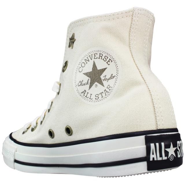 コンバース CONVERSE ハイカットスニーカー オールスター スタージップ HI オフホワイト・ブラック 23.5cm・24cm レディース スニーカー カジュアルシューズ 運動靴 紐靴