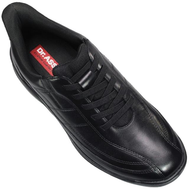 ドクターアッシー Dr.ASSY ハンズフリーシューズ DR8024 ブラック・ブラウン 24.5cm〜27cm メンズ ウォーキングシューズ カジュアルシューズ レザースニーカー 革靴 紐靴 紳士靴 4E 幅広 ワイド 本革