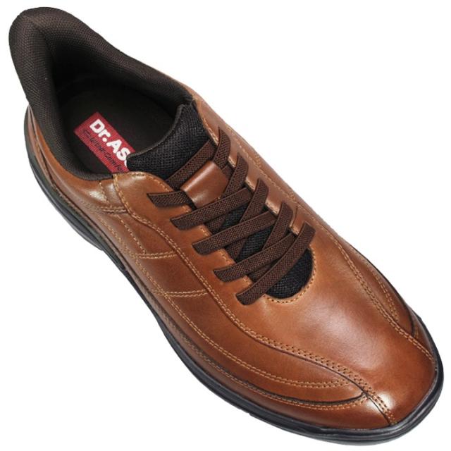 ドクターアッシー Dr.ASSY ハンズフリーシューズ DR8024 ブラック・ブラウン 24.5cm〜27cm メンズ ウォーキングシューズ カジュアルシューズ レザースニーカー 革靴 紐靴 紳士靴 4E 幅広 ワイド 本革