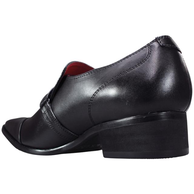 マドラス社製 ブラックリスト ビジネスシューズ BC6006 ブラック ライトブラウン 24.5cm〜27.5cm メンズ 紳士靴 紐なし靴 黒靴 革靴 本革 3E ゆったり クロスベルトスリッポン BLACK LIST