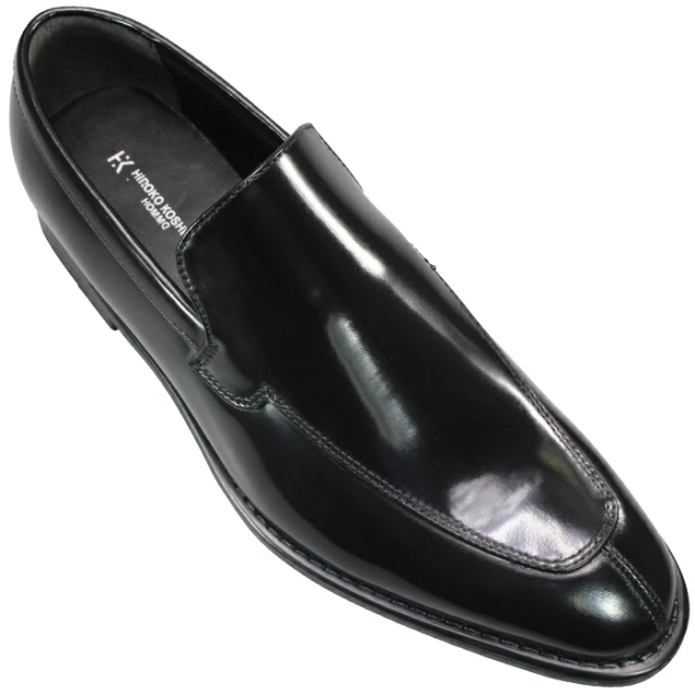 マドラス社製 ヒロココシノ ビジネスシューズ HR8003 ブラック 24.5cm〜27.5cm メンズ ビジネスシューズ スリッポン スリップオン 紳士靴 紐なし靴 革靴 黒靴 牛革 靴 madras HIROKO KOSHINO HR 8003