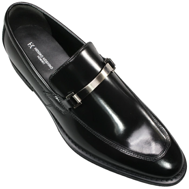 マドラス社製 ヒロココシノ ビジネスシューズ HR8004 ブラック 24.5cm〜27.5cm メンズ ビジネスシューズ ビット付きスリッポン スリップオン 紳士靴 紐なし靴 革靴 黒靴 牛革 靴 madras HIROKO KOSHINO HR 8004