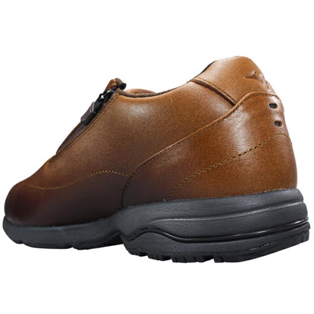 ミズノ MIZUNO ウォーキングシューズ LD40 VII SW ブラック ブラウン 24.5cm〜27cm メンズ ローカットスニーカー レザースニーカー 紐靴 運動靴 紳士靴 履きやすい靴 4E 幅広 スーパーワイド ファスナー付き 夜間安全 B1GC2403