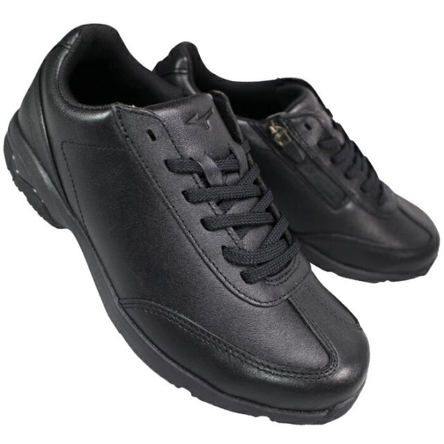 ミズノ MIZUNO ウォーキングシューズ LD40 VII SW ホワイト ブラック キャメル ブラウン 22.5cm〜24.5cm レディース ローカットスニーカー レザースニーカー 紐靴 運動靴 婦人靴 履きやすい靴 4E 幅広 スーパーワイド ファスナー付き B1GD2404